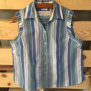 White Stag sleeveless collar button-down XL 16/18